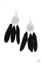 Load image into Gallery viewer, Pretty In Plumes - Black Earrings
