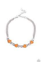 Load image into Gallery viewer, Smitten Sweethearts - Orange Bracelet
