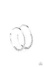 Load image into Gallery viewer, Imprinted Intensity - Silver Hoop Earring
