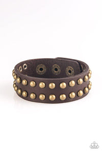 Biker Bold - Brown Urban Bracelet