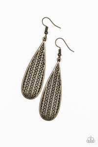 Tera Tears - Brass Earrings