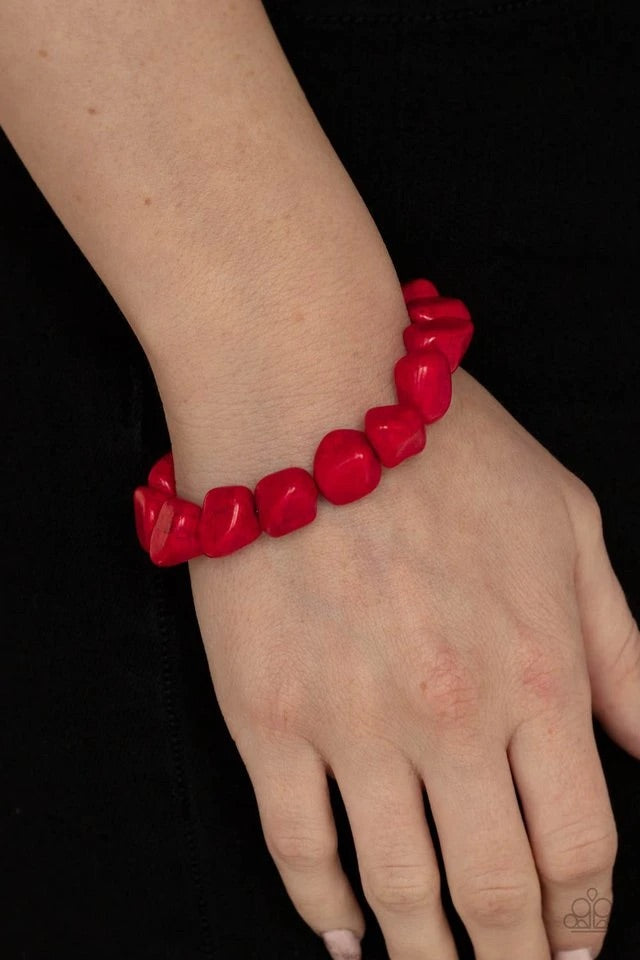 Prehistoric Paradise - Red Bracelet