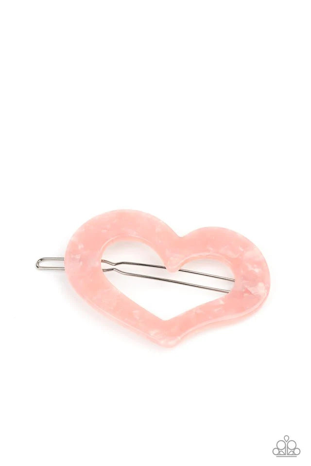 Heart Not to Love - Pink Hair Clip