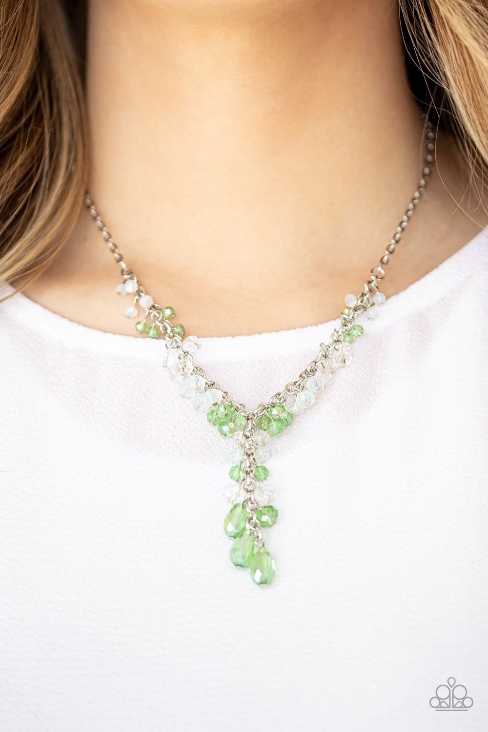 Iridescent Illumination - Green Necklace