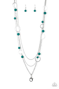 Beachside Babe - Green Lanyard Necklace