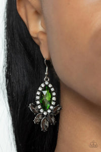 Serving Up Sparkle - Green Earrings