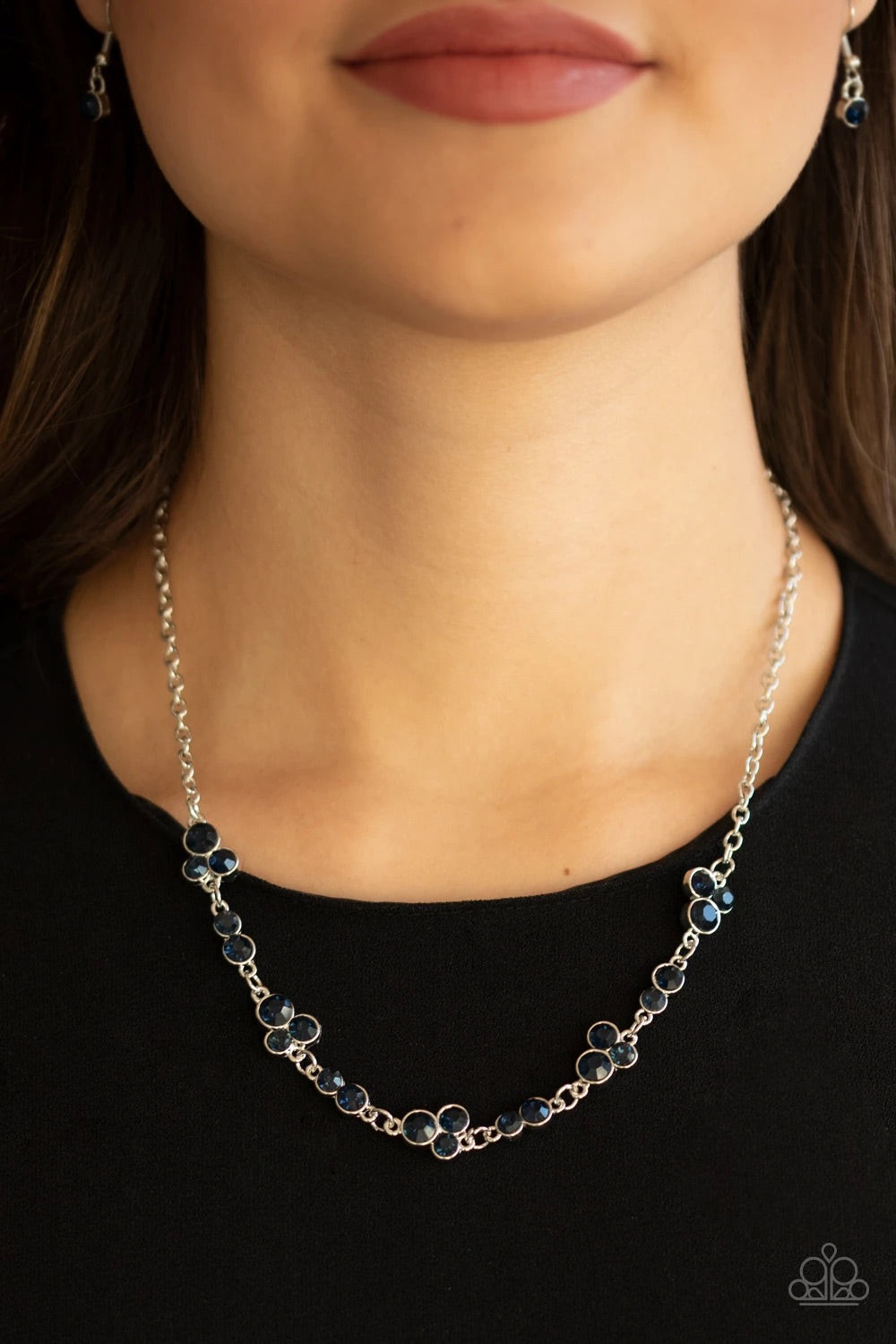 Gorgeously Glistening- Blue Necklace