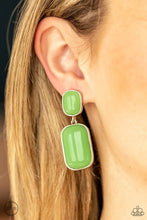 Load image into Gallery viewer, Meet Me at the Plaza - Green Clip-On Earring
