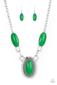 Count To Tenacious- Green Necklace