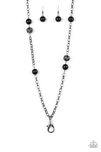 Fashion Fad - Black Lanyard Necklace