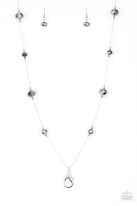 Champagne On The Rocks - Silver Lanyard Necklace