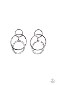 Metro Bliss - Black Post Earrings