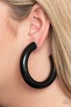 Load image into Gallery viewer, I Wood Walk 500 Miles - Black Earring
