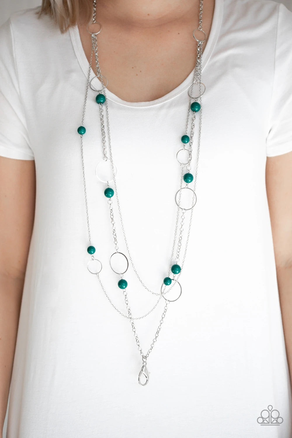 Beachside Babe - Green Lanyard Necklace